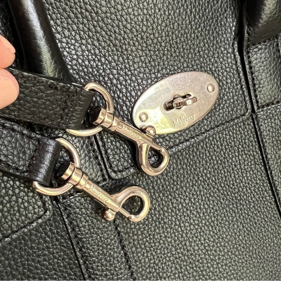MULBERRY Classic Grain Small Bayswater in Black - Picture 8 of 16